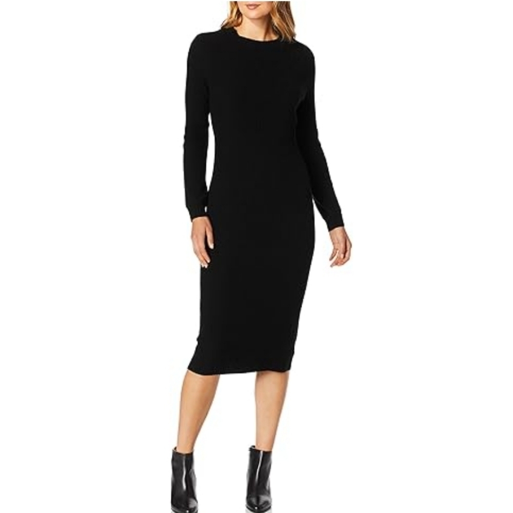 AG‎ Adriano Goldschmied Black Long Sleeve Dress